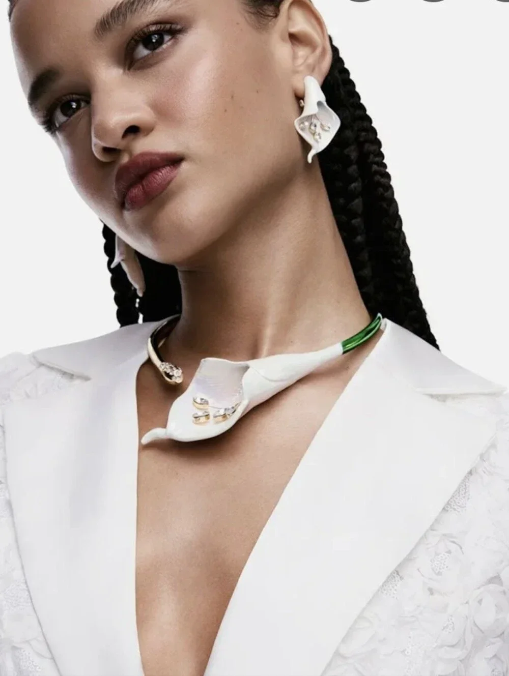 Betsey Johnson Calla Lily Collar Necklace